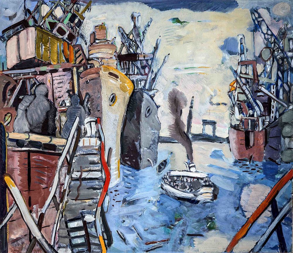 Hafenrundfahrt ❘ Öl auf Leinwand ❘ 1977 ❘ 121 x 95 cm 